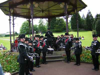 photograph: Young bandsmen at Beamish.