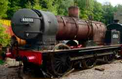 Locomotive J21 preparing for boiler removal. Locomotive J21.